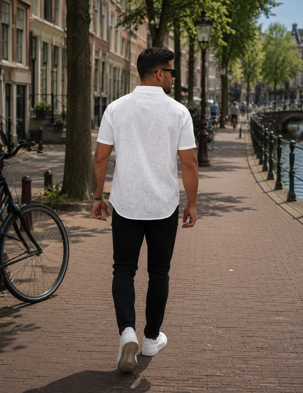 Classic Cotton White Short Sleeve Shirt