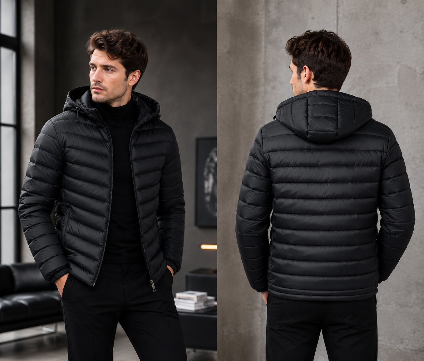 Lightweight Hooded Puffer Jacket