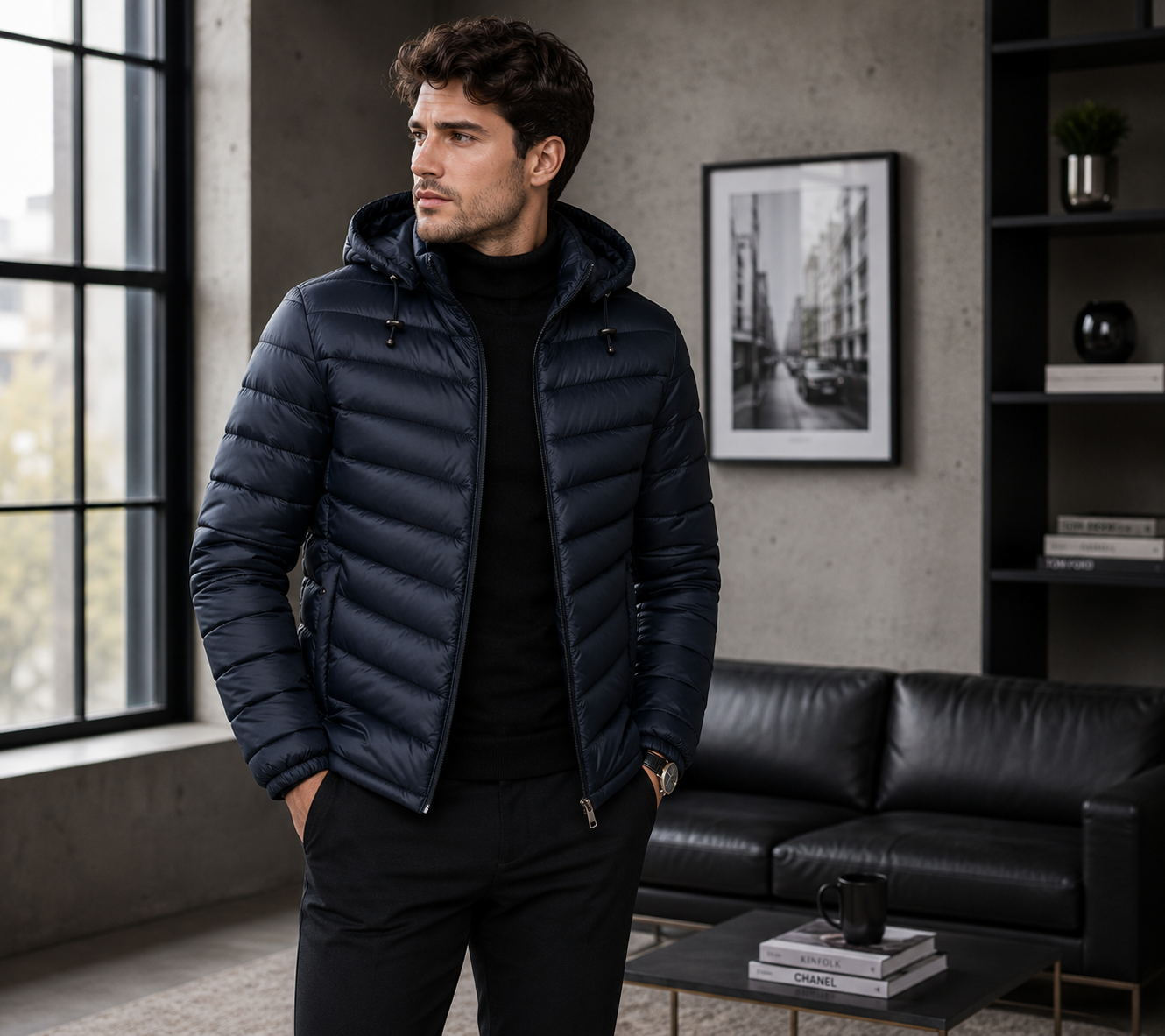 Lightweight Hooded Puffer Jacket