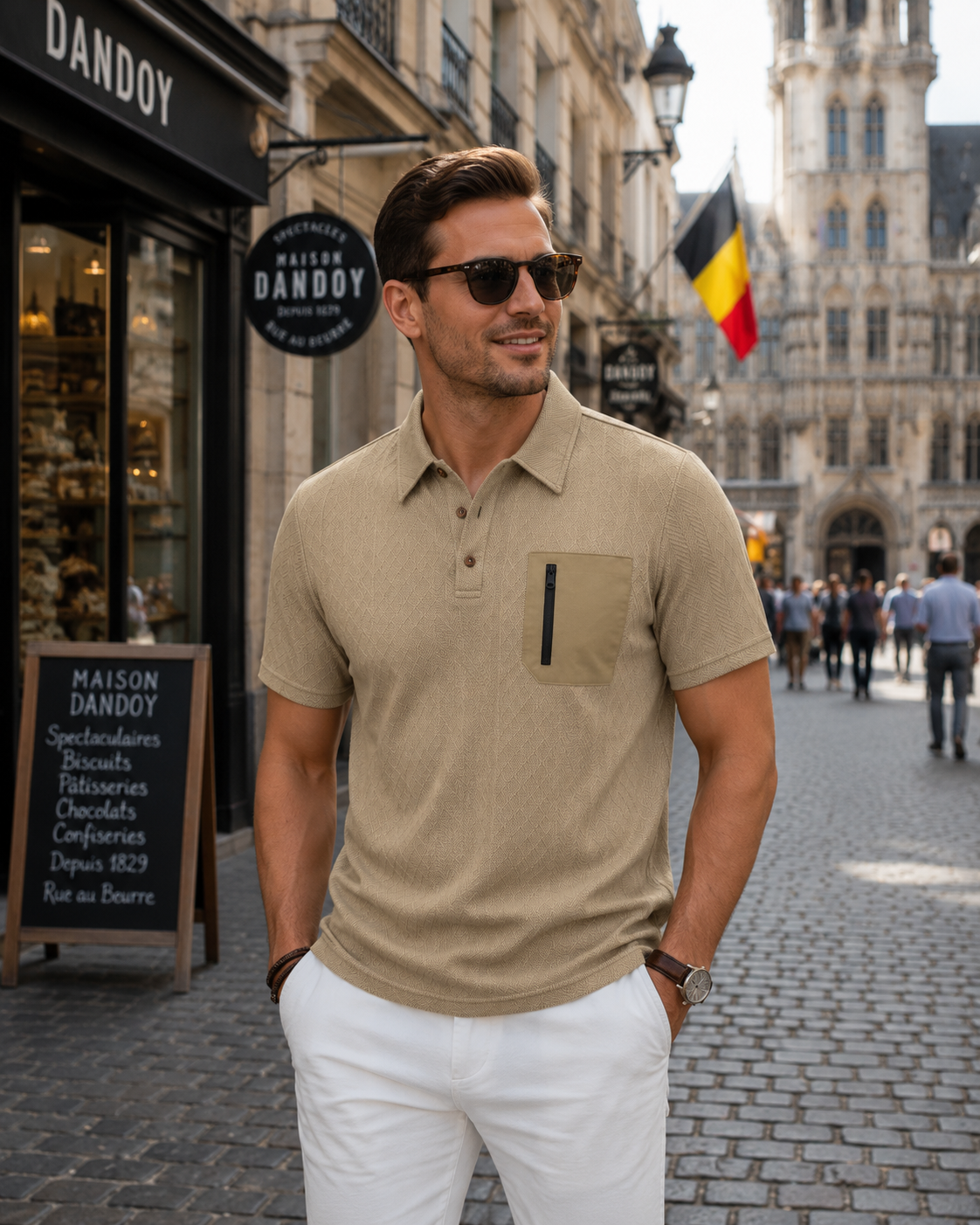 Premium Textured Polo Shirt for Men