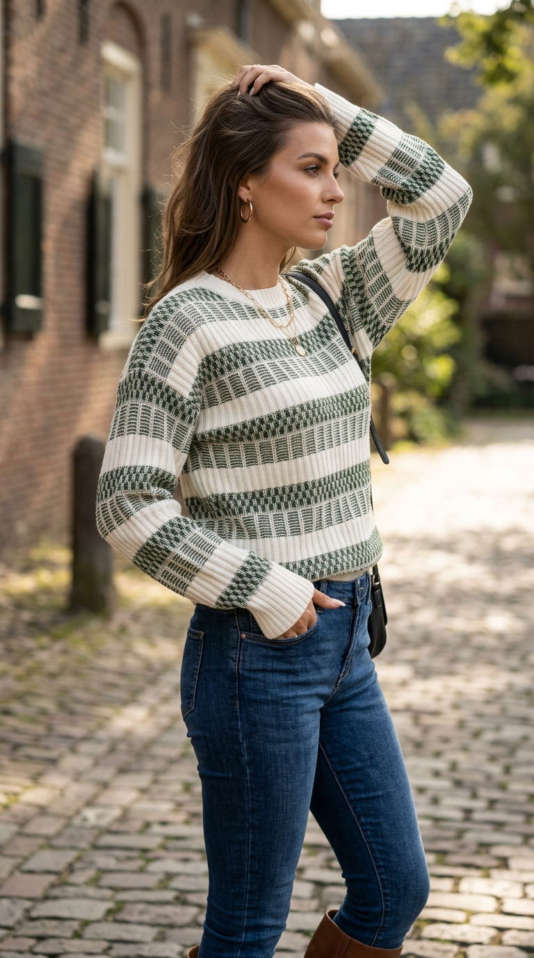 Classic Striped Cozy Knit Sweater