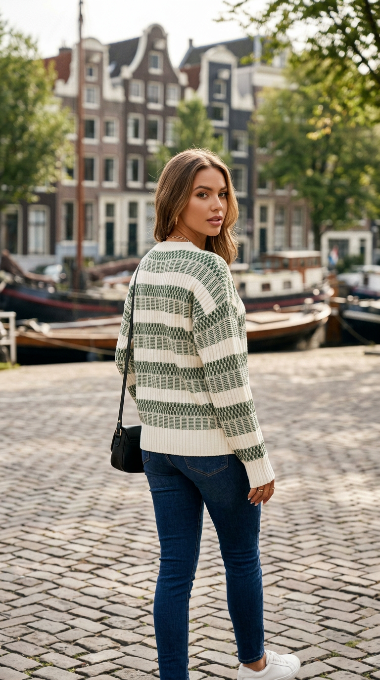 Classic Striped Cozy Knit Sweater