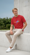 Impact Lightning Logo T-Shirt Rainbow Retro Graphic Tee
