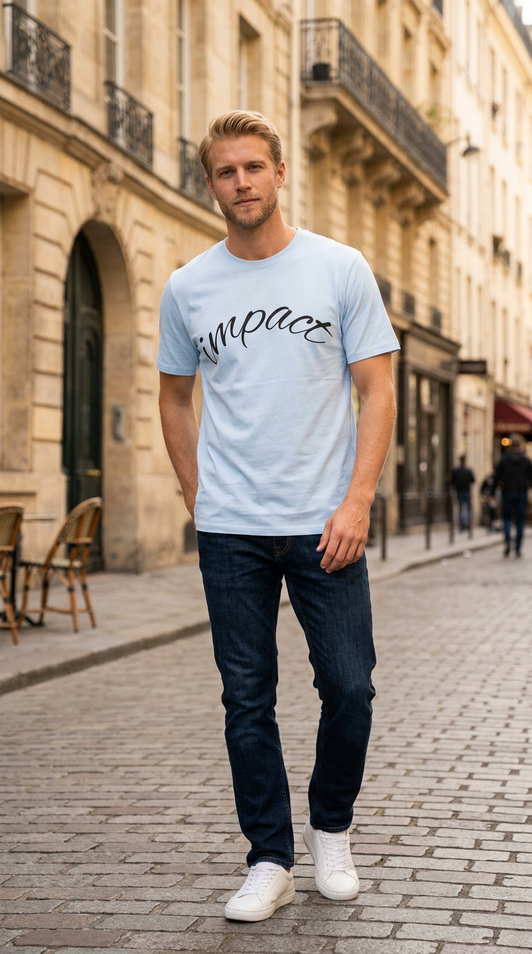 Impact Script T-Shirt Casual Inspirational Tee