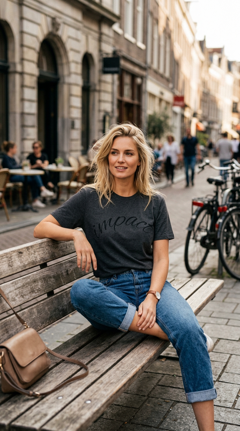 Impact Script T-Shirt  Minimalist Inspirational Tee