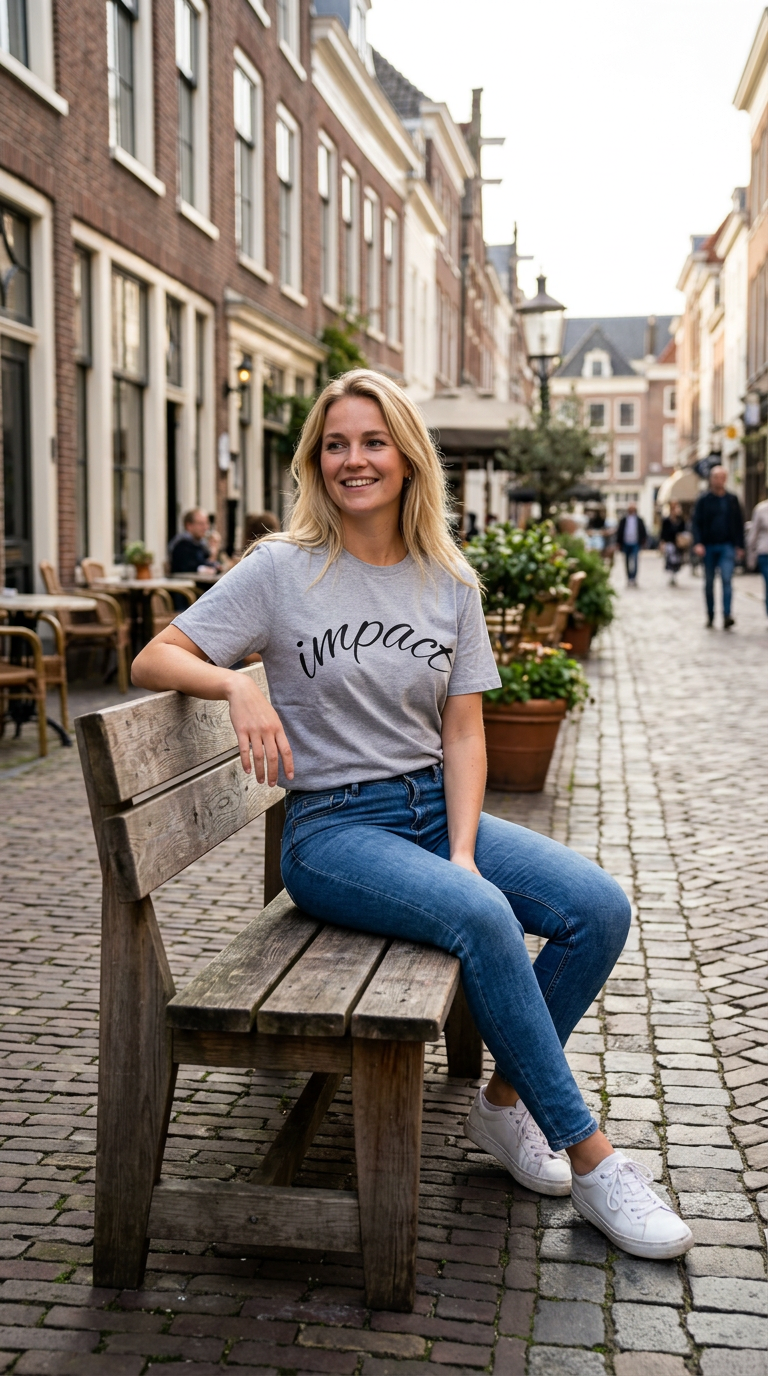 Impact Script T-Shirt  Minimalist Inspirational Tee