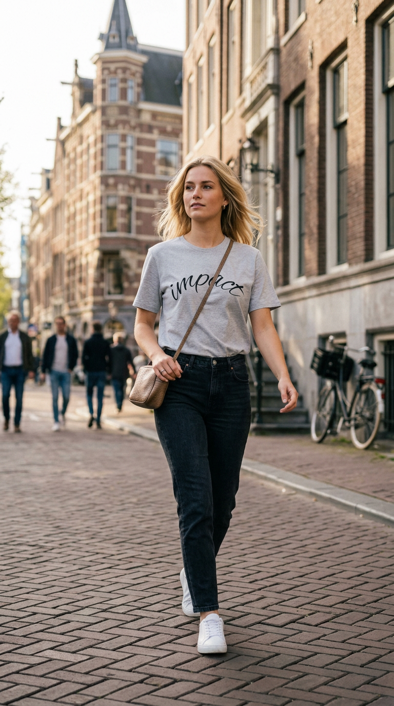 Impact Script T-Shirt  Minimalist Inspirational Tee