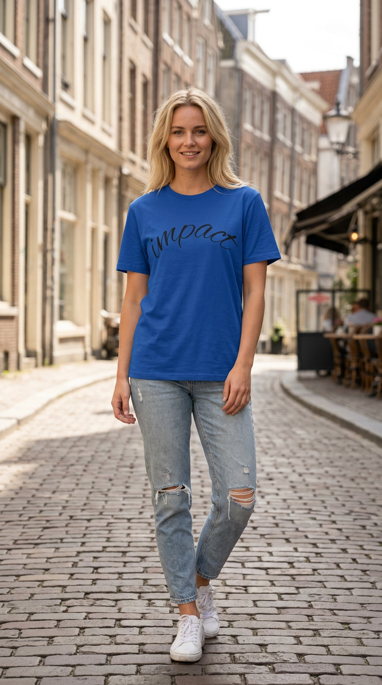 Impact Script T-Shirt  Minimalist Inspirational Tee