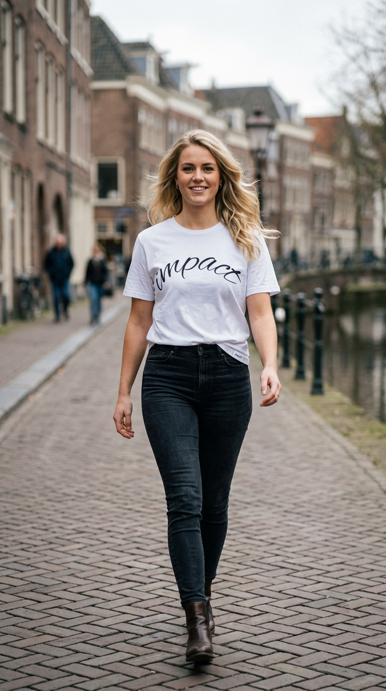 Impact Script T-Shirt  Minimalist Inspirational Tee