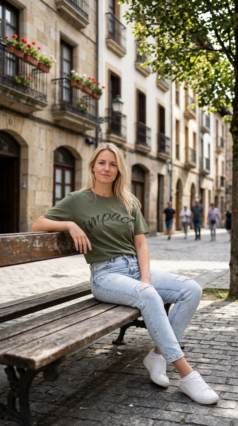 Impact Script T-Shirt  Minimalist Inspirational Tee