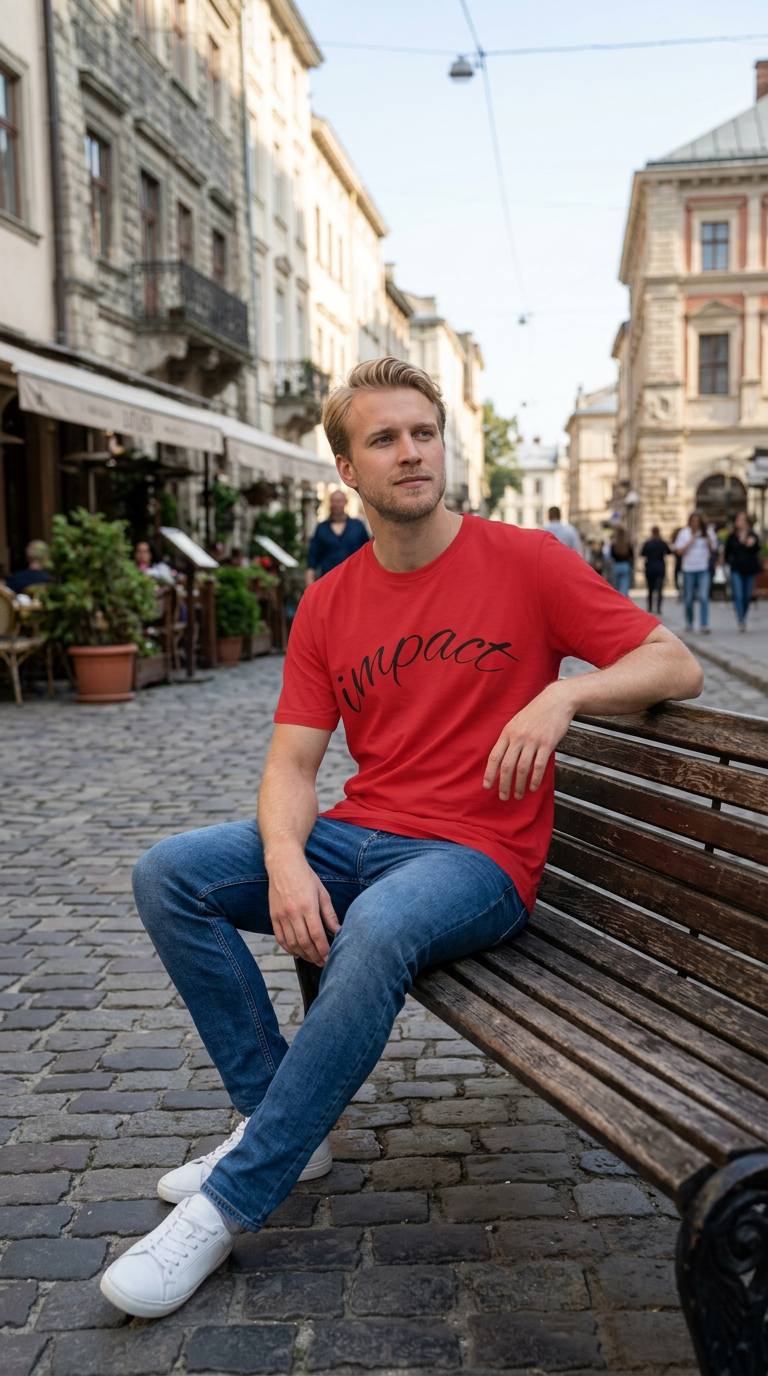 Impact Script T-Shirt Casual Inspirational Tee