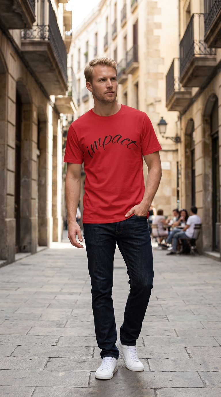 Impact Script T-Shirt Casual Inspirational Tee