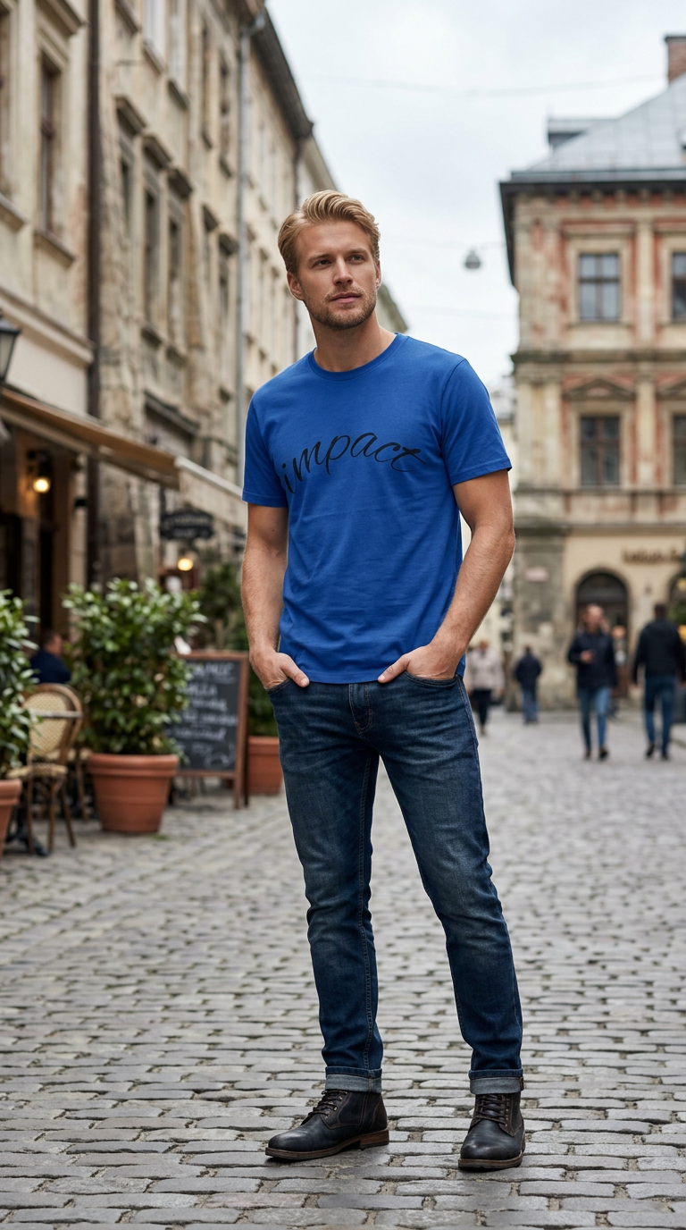 Impact Script T-Shirt Casual Inspirational Tee
